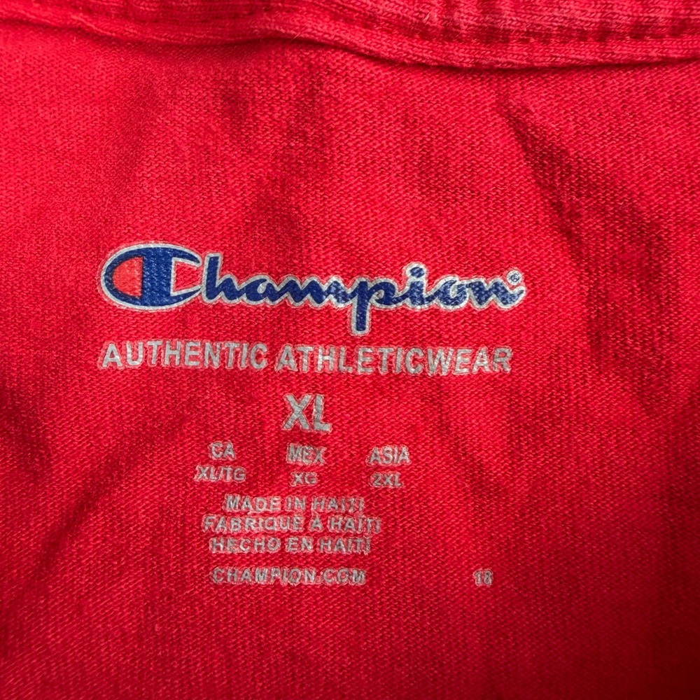 Champion Dennis Rodman Graphic T-Shirt Men's XL Red Short Sleeve Cotton Tee - Picture 2 of 7